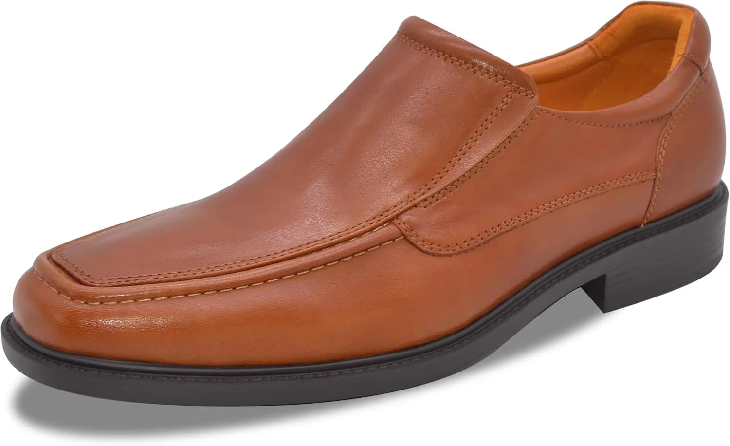 Mens Genuine Leather Dress Shoes Square Toe Formal Business Office Work Lightweight Comfortable Lace-up Oxford Shoes