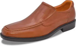 Mens Genuine Leather Dress Shoes Square Toe Formal Business Office Work Lightweight Comfortable Lace-up Oxford Shoes