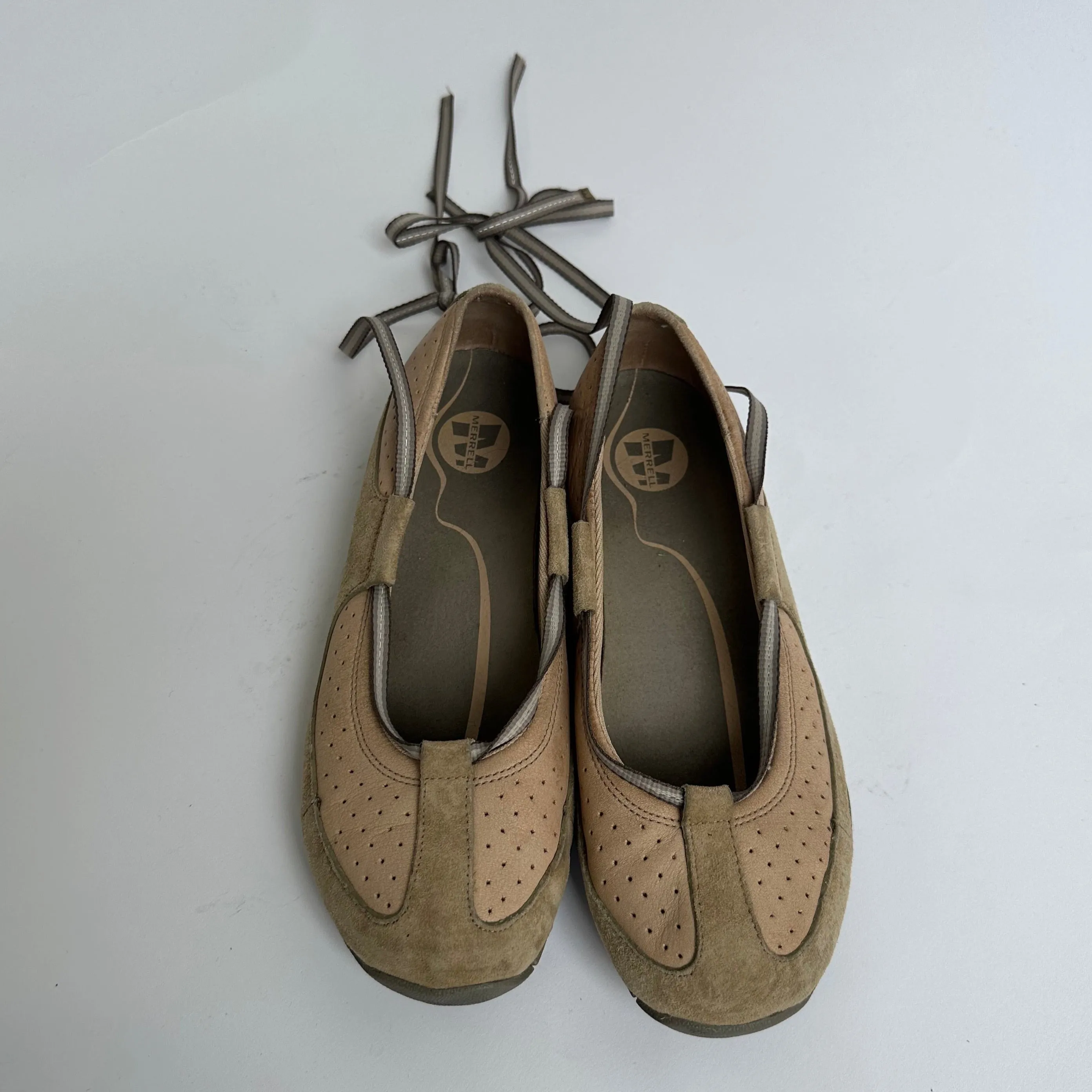 merrell lace-up ballet flats
