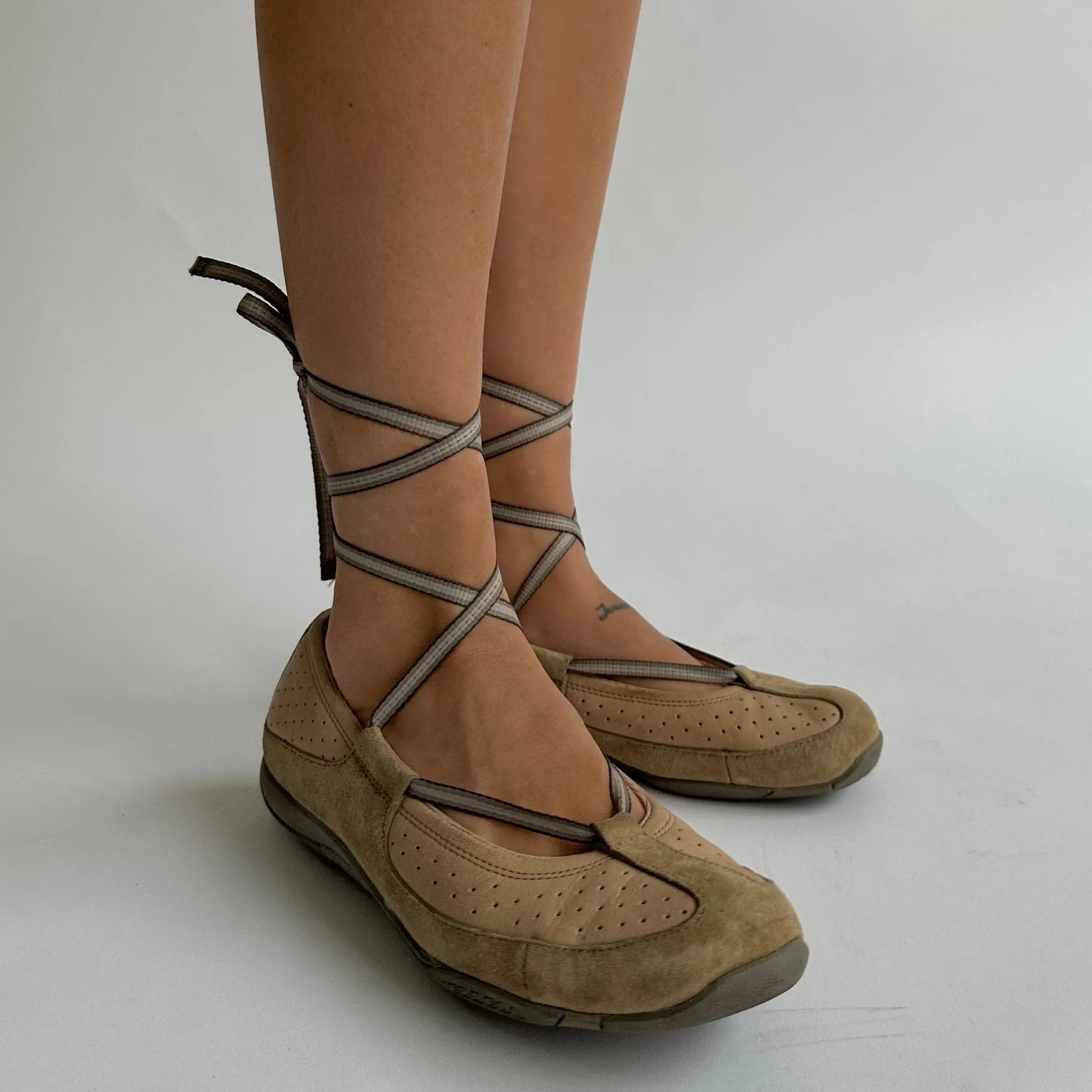 merrell lace-up ballet flats