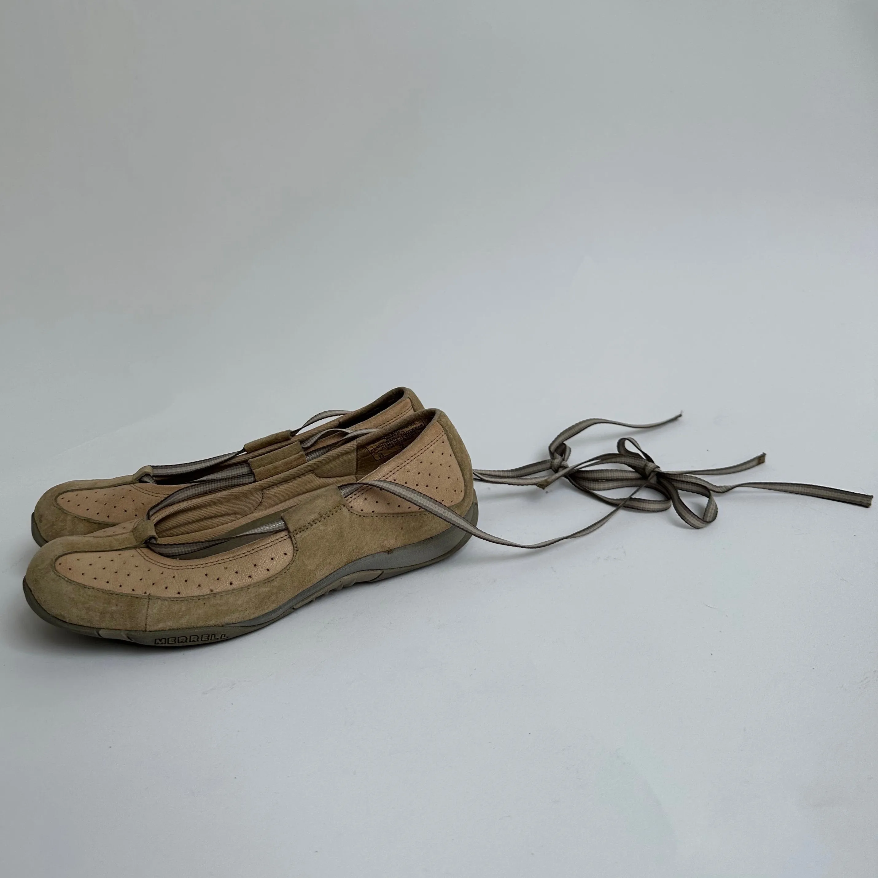 merrell lace-up ballet flats
