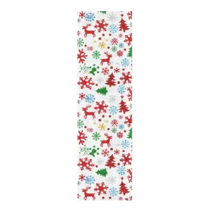 Merry Christmas Tree Snowflake Colorful Designed Skateboard Grip Tape roll Decorative Waterproof Tear-Proof mini Cruiser Skateboard Grip repuesto para patineta 33×9 Inch