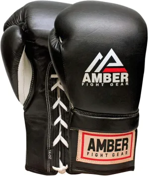 Mexican Style Pro Lace-Up Training Gloves - Top Grain Leather, Padded for Safety, Ideal for Boxing, MMA, Speed Bags & Heavy Bag