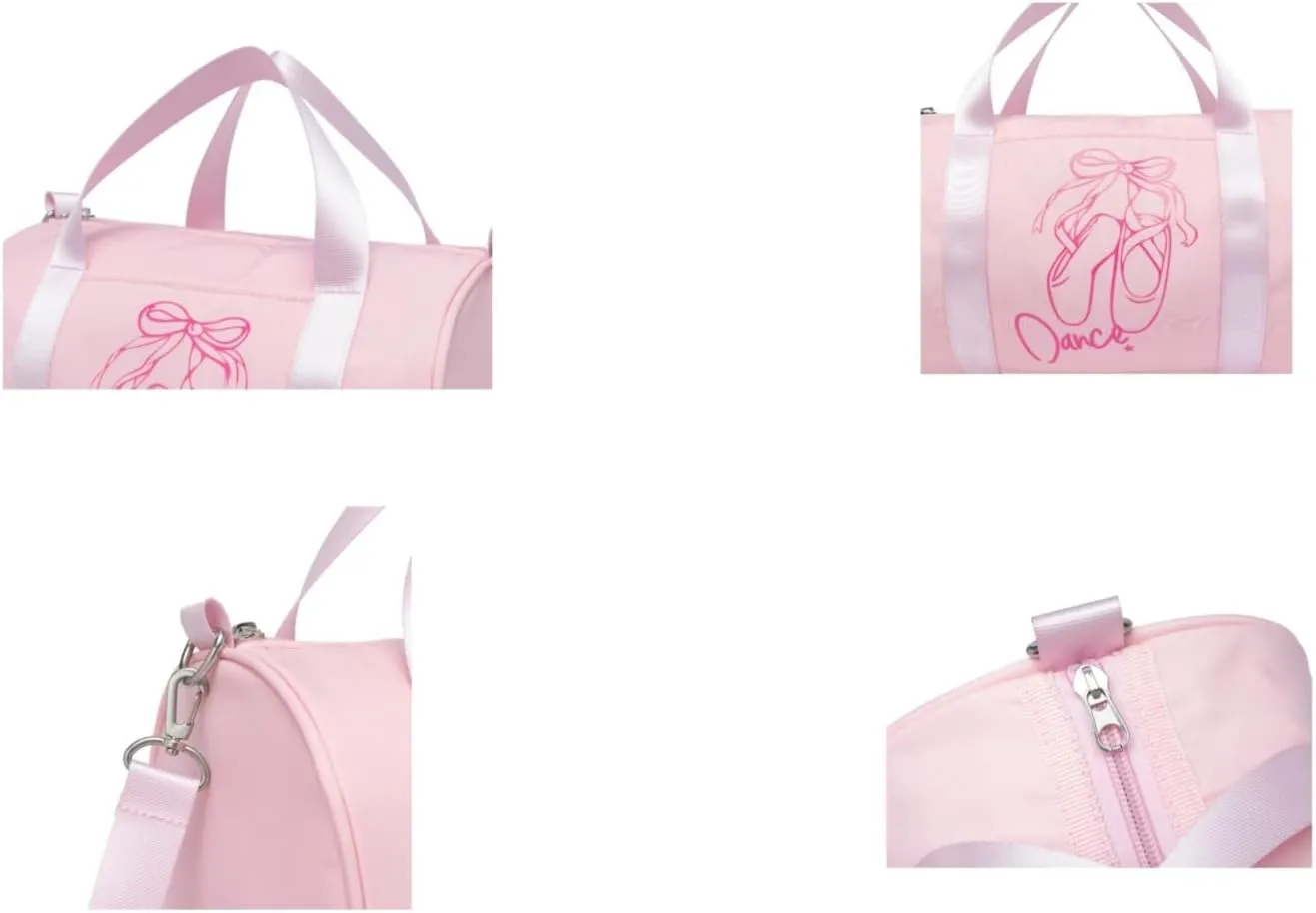 Mini Dance Ballet Tutu Bag, Small Duffle Bag for Girls, age 2-8 (Pink -Salt)