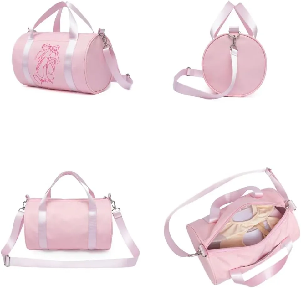 Mini Dance Ballet Tutu Bag, Small Duffle Bag for Girls, age 2-8 (Pink -Salt)