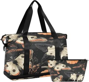 Moody Butterflies Gym Bag - Weekender Overnight Bags for Women Men, Sport Travel Duffel Bag with Wet Pocket & Shoe Compartment