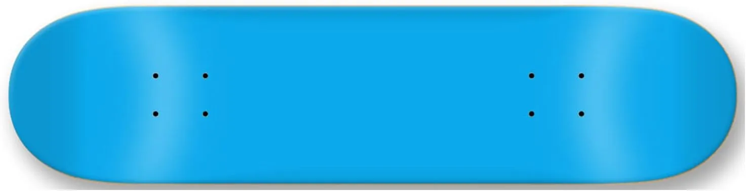 Moose Blank Skateboard Deck, Neon Blue, 8-Inch