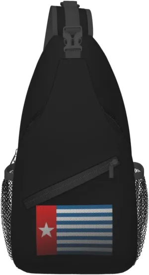 Morning Star Flag Crossbody Bags For Women Men Chest Backpack Gym Shoulder Bag Travel Outdoor Sports Casual Crossbody Bags