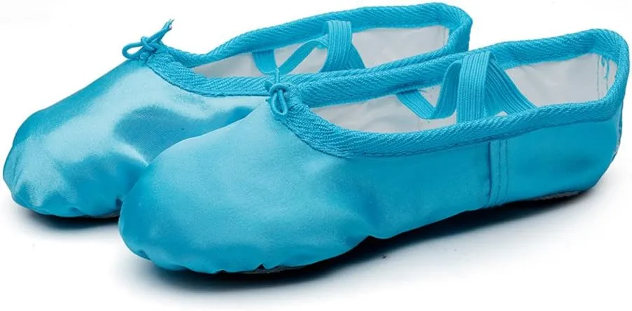 MSMAX Girls Ballet Shoes Toddler Costume Dancing Flats for Kids (Toddler/Little Kid/Big Kid)