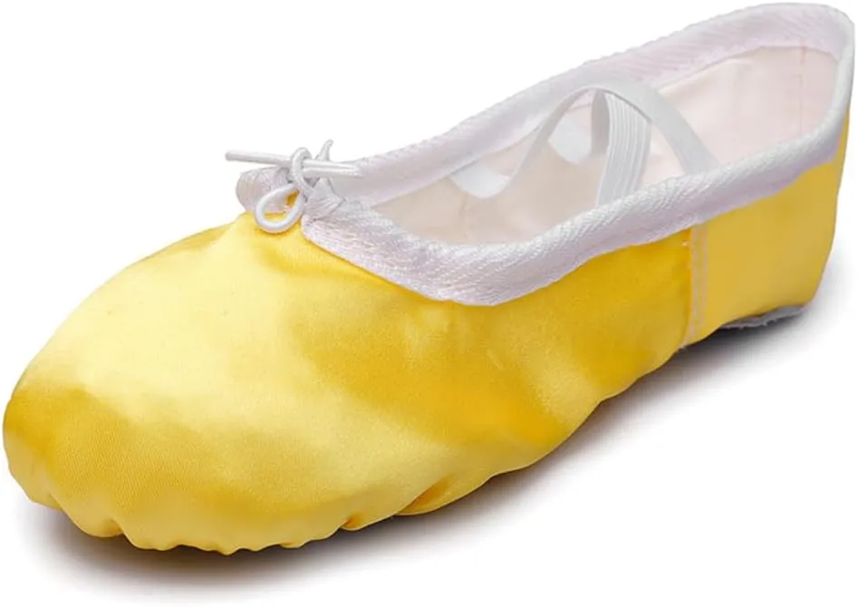 MSMAX Girls Ballet Shoes Toddler Costume Dancing Flats for Kids (Toddler/Little Kid/Big Kid)