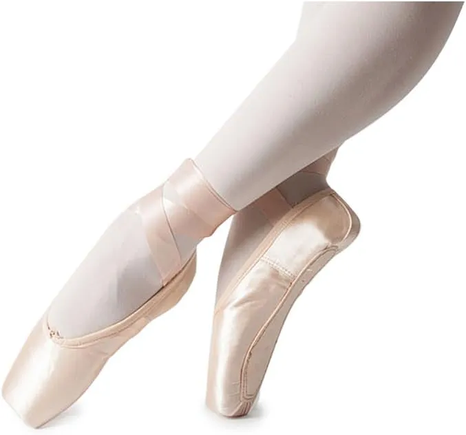 MSMAX Girls Satin Ballet Pointe Shoes Professional Dance Flats