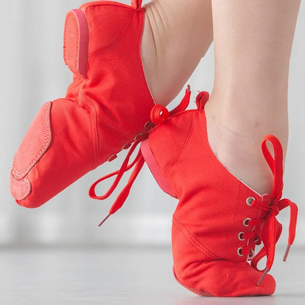 MSMAX Jazz Boots for Girls Lace-up Dancing Sneakers for Boys