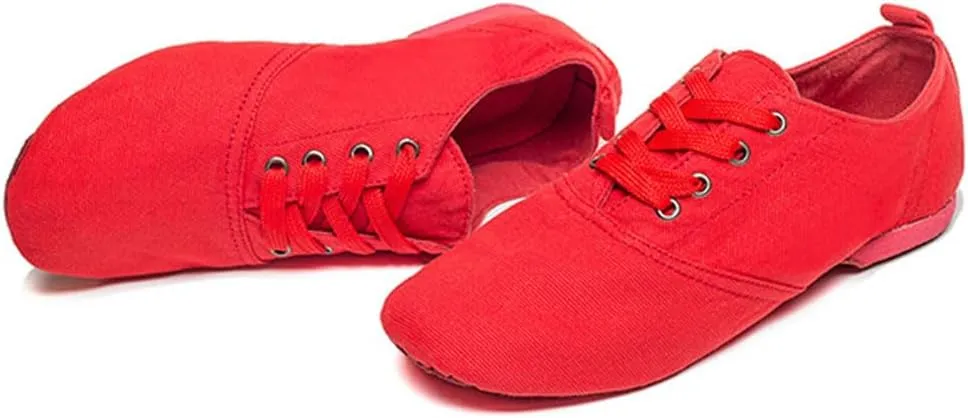 MSMAX Jazz Boots for Girls Lace-up Dancing Sneakers for Boys