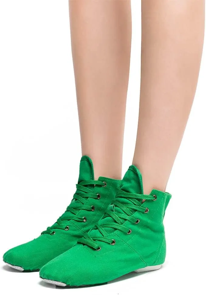 MSMAX Jazz Dance Shoes for Girls Lace-up Dancing Ballet Boots Sneakers for Boys