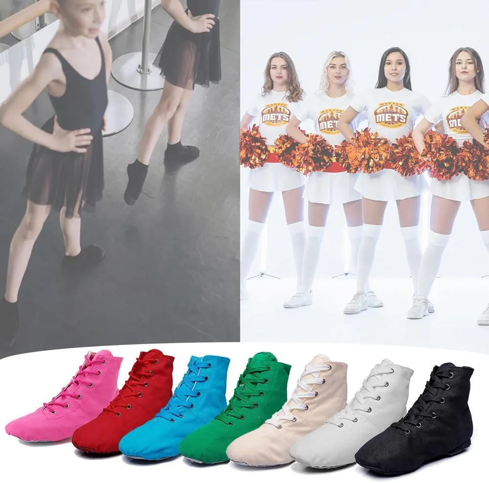MSMAX Jazz Dance Shoes for Girls Lace-up Dancing Ballet Boots Sneakers for Boys