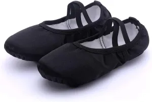 MSMAX Women's Ballet Shoes Satin Split Sole Flats for Dancing Gymnastic Yoga