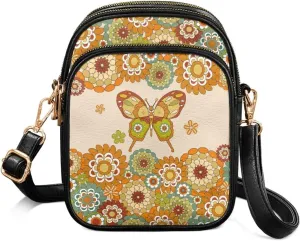 Multi Pocket PU Leather Crossbody Bag Shoulder Handbags Sling Bag Messenger Bags with Adjustable Strap