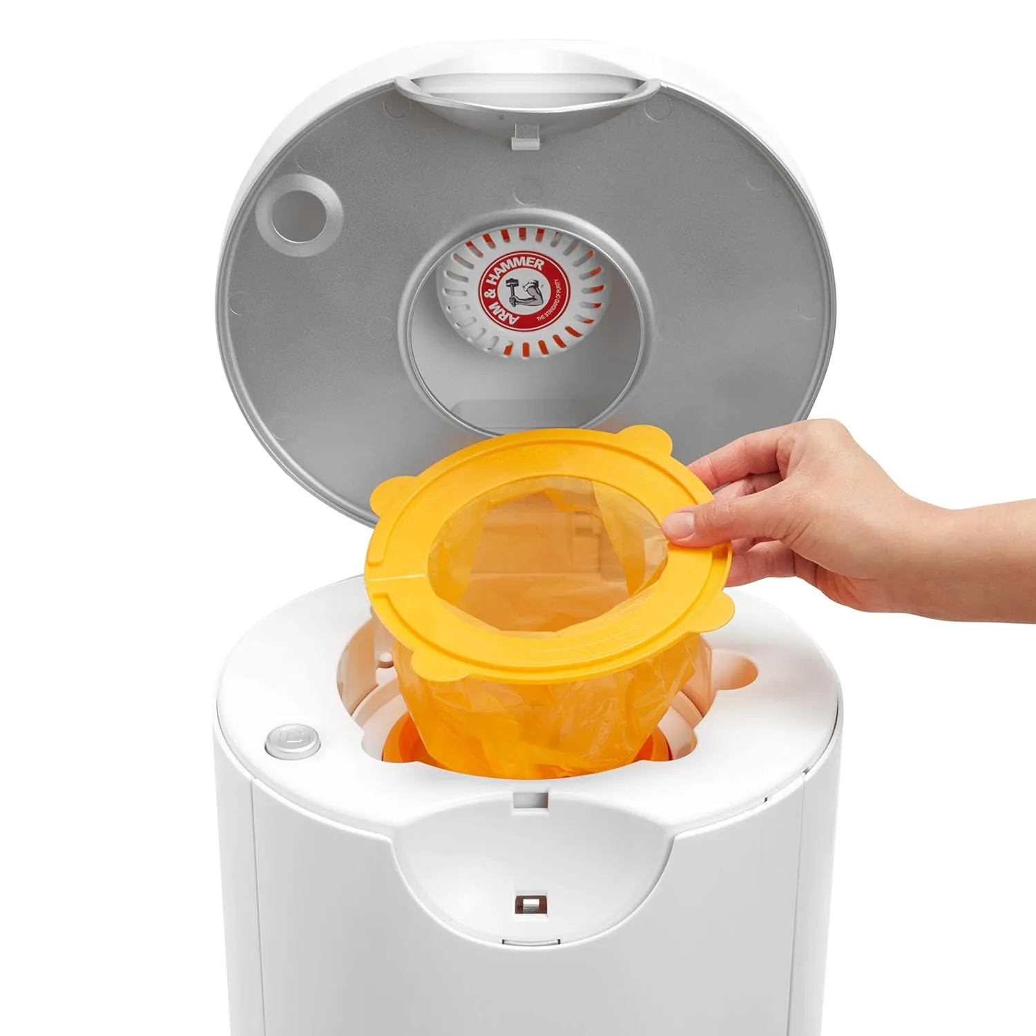 Munchkin® Arm & Hammer Diaper Pail Refill Rings, 2,176 Count, 8 Pack (272 Count each) & Arm and Hammer Diaper Pail Snap, Seal and Toss Refill Bags, Holds 600 Diapers, White 20 Count