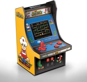 My Arcade Burgertime Micro Player Mini Arcade Machine: Fully Playable, 6.75 Inch Collectible, Color Display, Speaker, Volume Buttons, Headphone Jack, Battery/Micro USB Powered-Electronic Games, Yellow