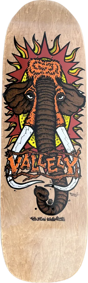New Deal Mike Vallely Mammoth 9.5" Reissue Skateboard Deck Brown Stain