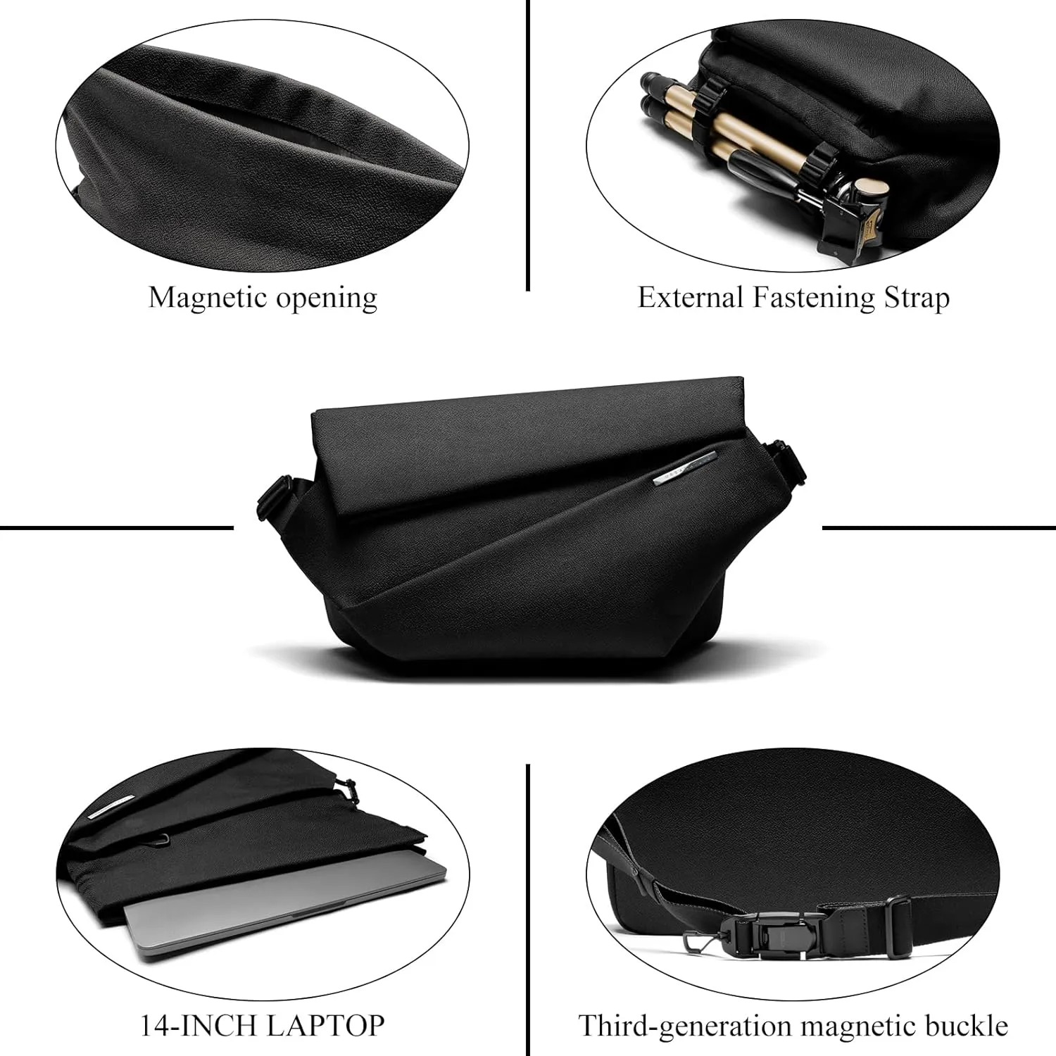 NIID Radiant Mega Sling Bag for Men - Crossbody Bag Chest Shoulder Backpack Messenger Perfect for Travel Work Urban Outdoor