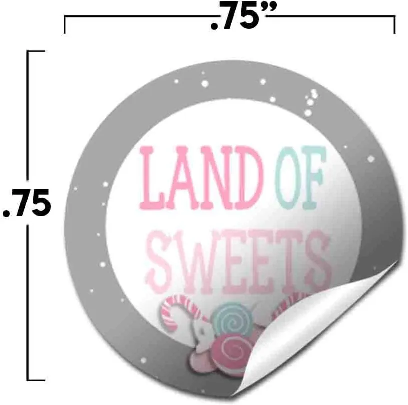 Nutcracker Land of Sweets Themed Holiday Christmas Birthday Party Kiss Sticker Labels, 300 Party Circle Sticker Sized 0.75* * for Chocolate Drop Kisses by AmandaCreation, Great for Party Favors,