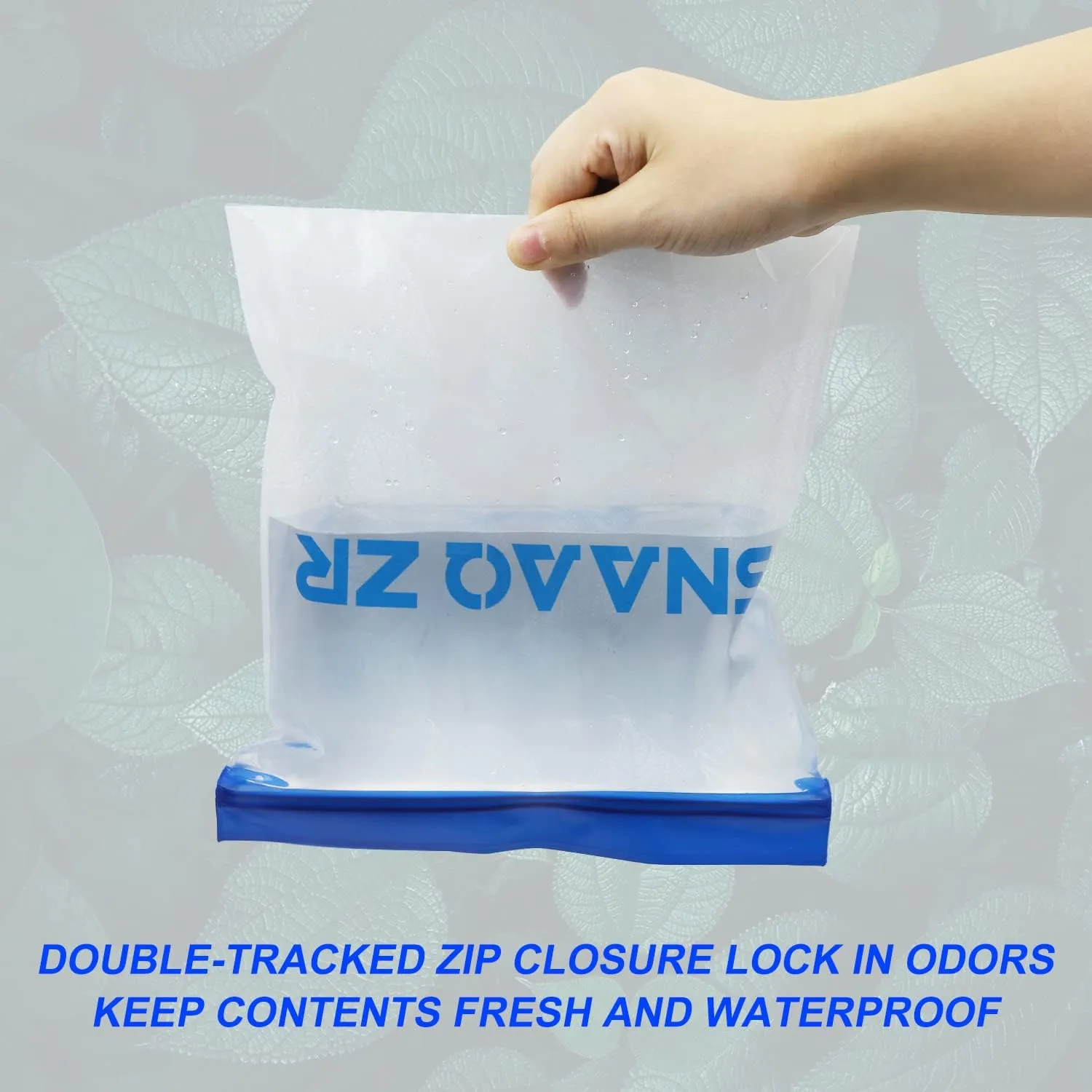 Odor Proof Storage Bags- 9" x 10", Reusable Double-Tracked Zip Closure Barrier Storage Bags Lock in Odors Keep Contents Fresh and Waterproof, Large No-Odor Bear Bag fit Camping, Hiking, Water Sports and Home Organization（4 Pack）
