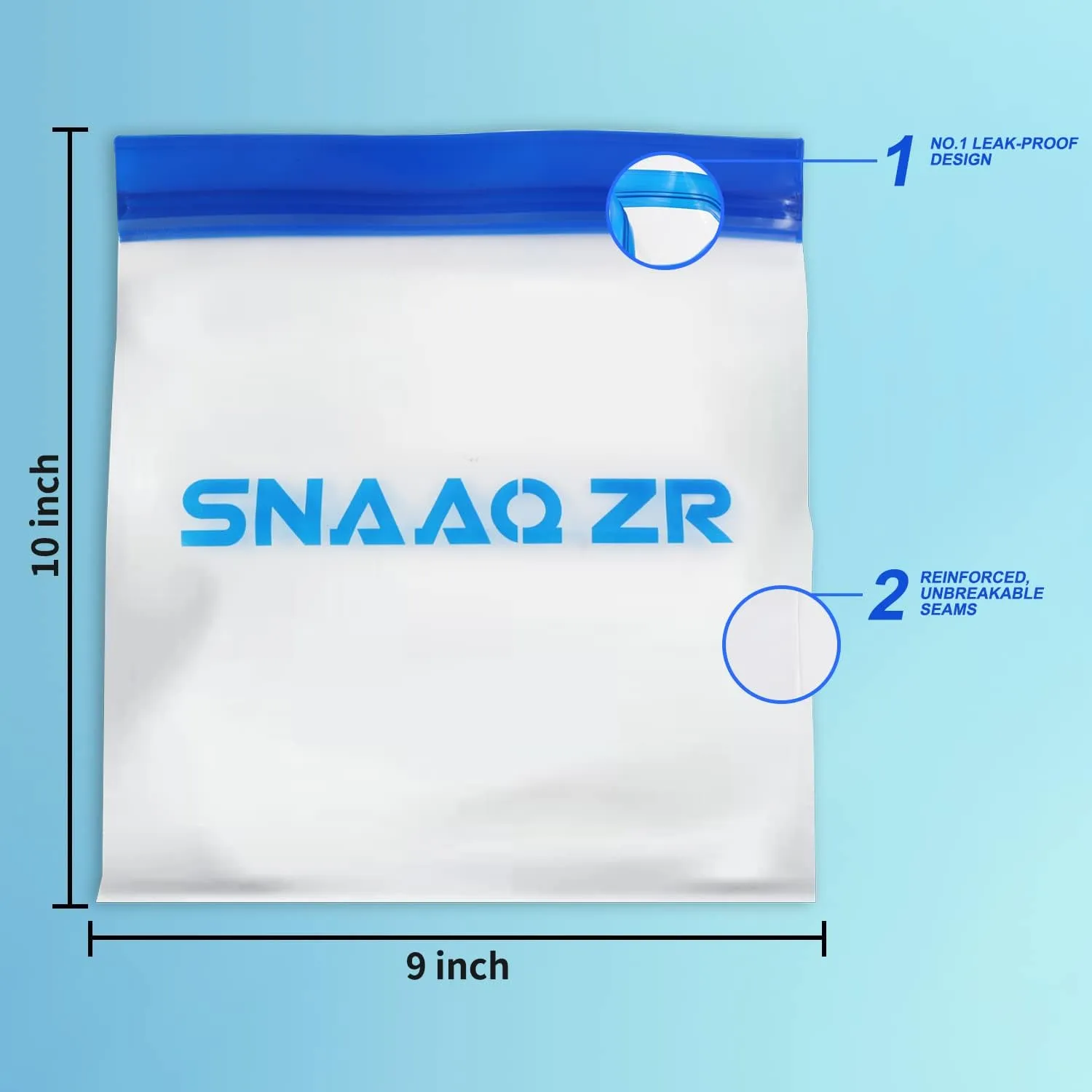Odor Proof Storage Bags- 9" x 10", Reusable Double-Tracked Zip Closure Barrier Storage Bags Lock in Odors Keep Contents Fresh and Waterproof, Large No-Odor Bear Bag fit Camping, Hiking, Water Sports and Home Organization（4 Pack）