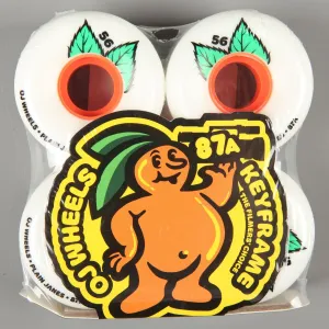 OJ 'Plain Jane Keyframe' 56mm 87a Wheels (White)