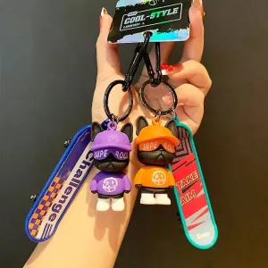 Ollie Bear Skater Buddy Keychain