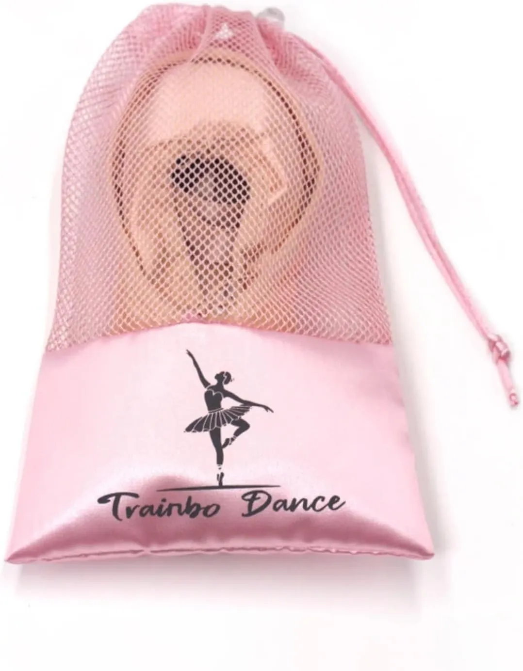 Organize Your Ballet Essentials With This Stylish 1PC Pink And White Satin Dance Shoes Pouch Organizer Handbag Bag. Perfect For(Black)