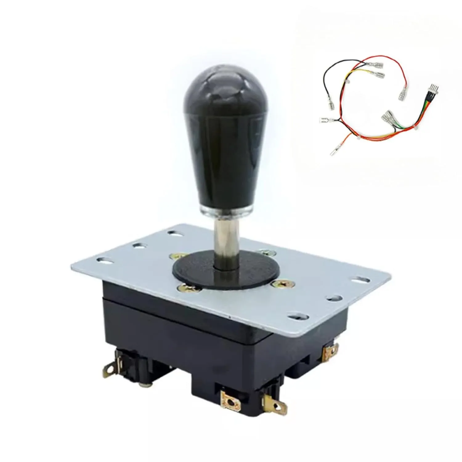 Original Korean CROWN 309 FJ Helpme Joystick Fighting Rocker With 8 Pin Micro Switch for Jamma PC Arcade Game Tekken 7 PS3 XBOX (Black)