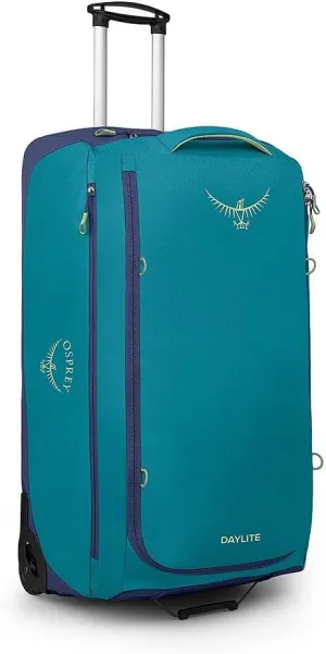 Osprey Daylite 115L Wheeled Duffel Bag, Blue Spikemoss/Alkaline