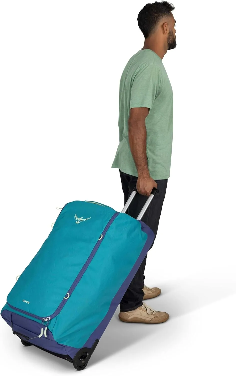 Osprey Daylite 115L Wheeled Duffel Bag, Blue Spikemoss/Alkaline