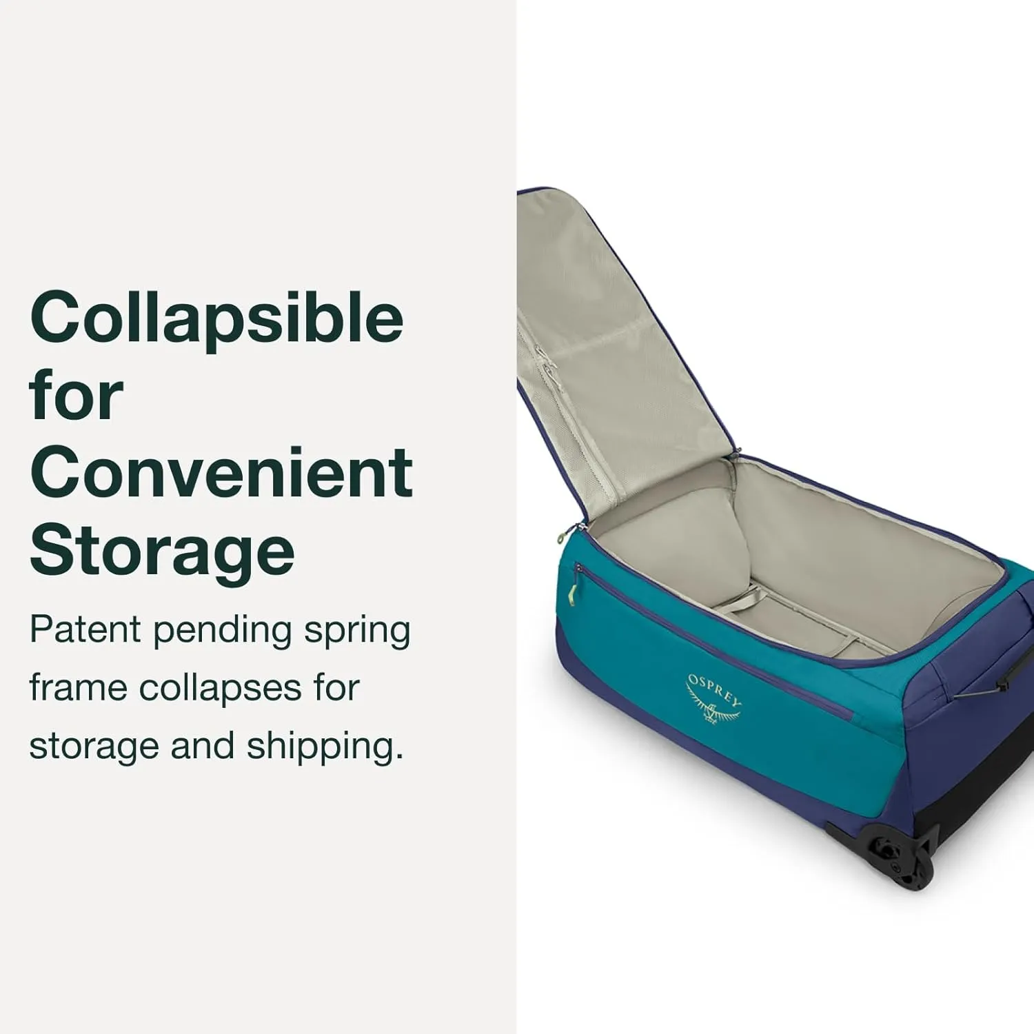 Osprey Daylite 115L Wheeled Duffel Bag, Blue Spikemoss/Alkaline