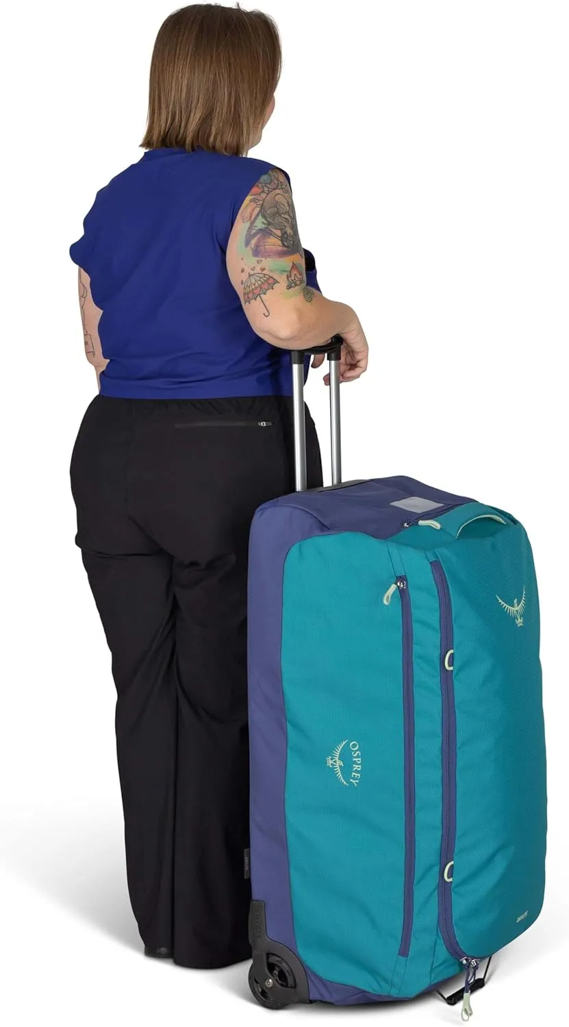 Osprey Daylite 115L Wheeled Duffel Bag, Blue Spikemoss/Alkaline