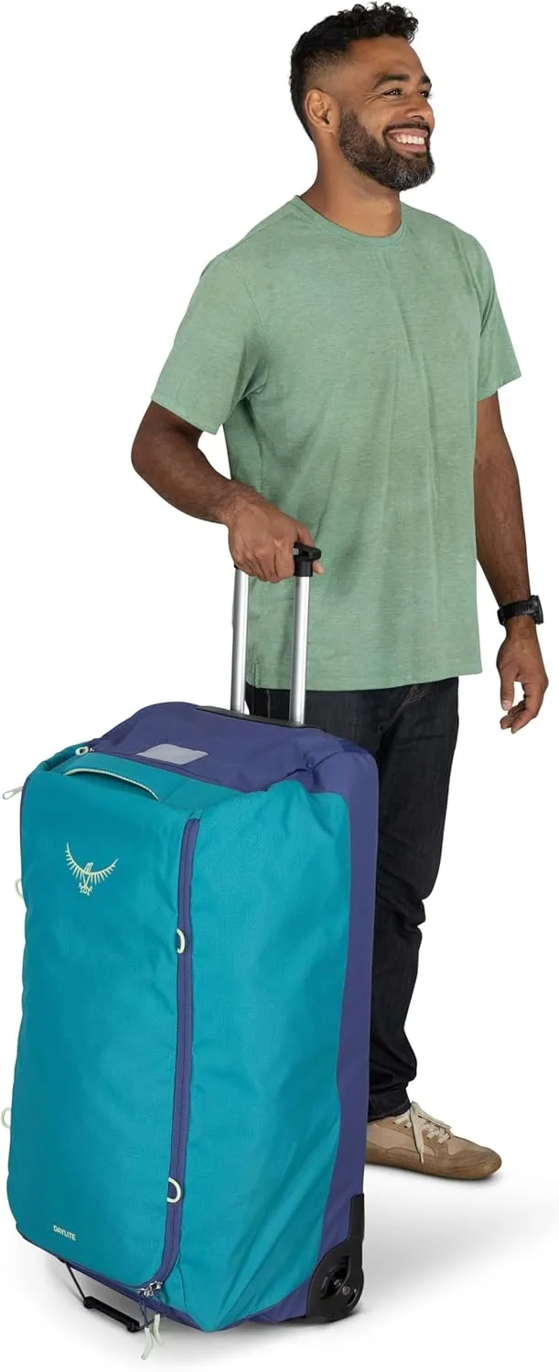 Osprey Daylite 115L Wheeled Duffel Bag, Blue Spikemoss/Alkaline