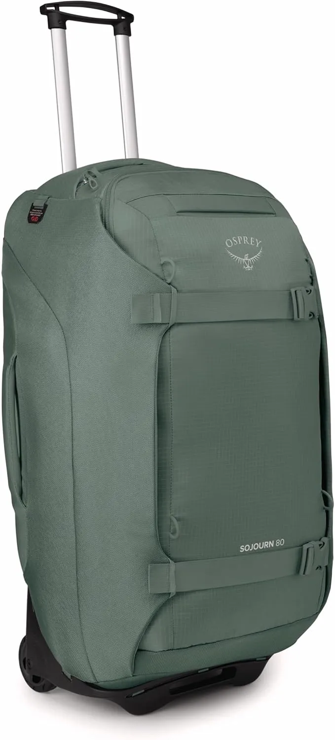 Osprey Sojourn 28"/80L Wheeled Travel Backpack with Harness, Koseret Green