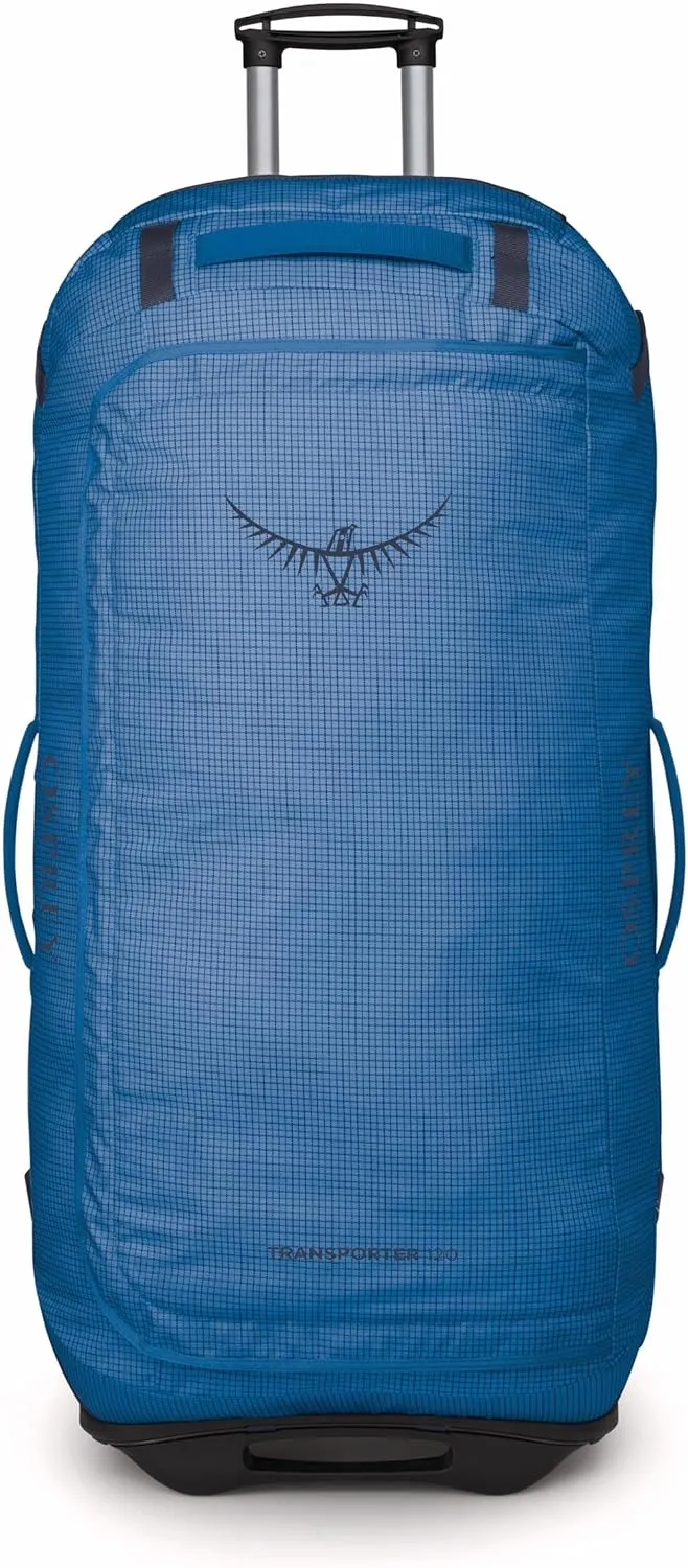 Osprey Transporter 120L Wheeled Travel Duffel Bag, Blue Flame/Nocturnal Blue
