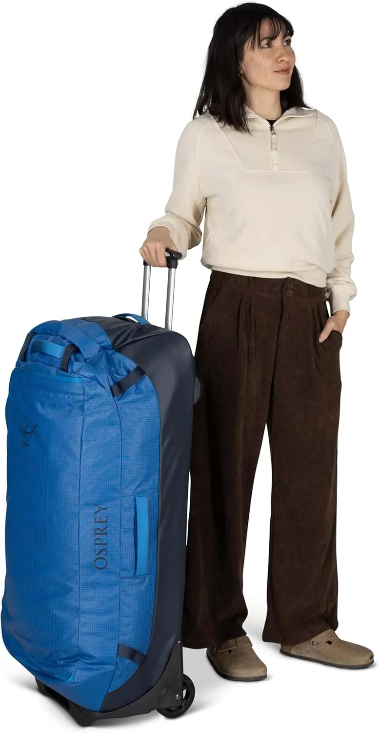 Osprey Transporter 120L Wheeled Travel Duffel Bag, Blue Flame/Nocturnal Blue
