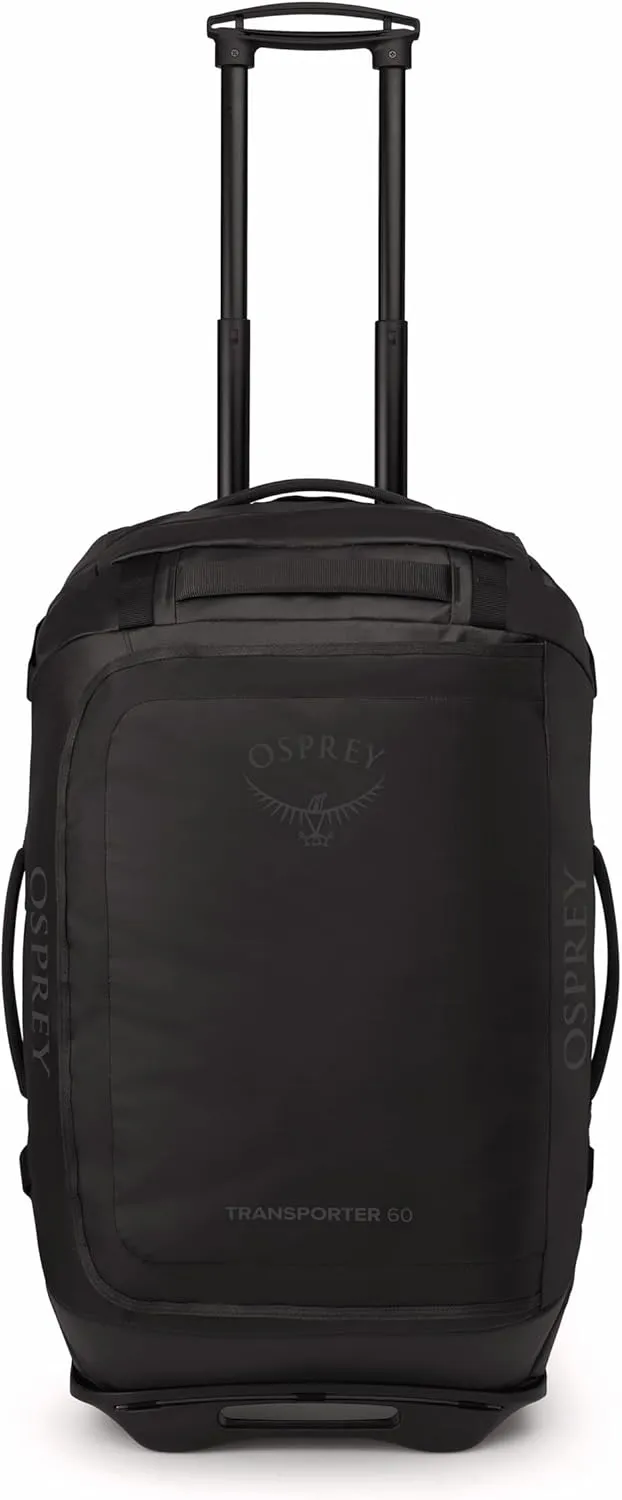Osprey Transporter 60L Wheeled Travel Duffel Bag, Raven Black