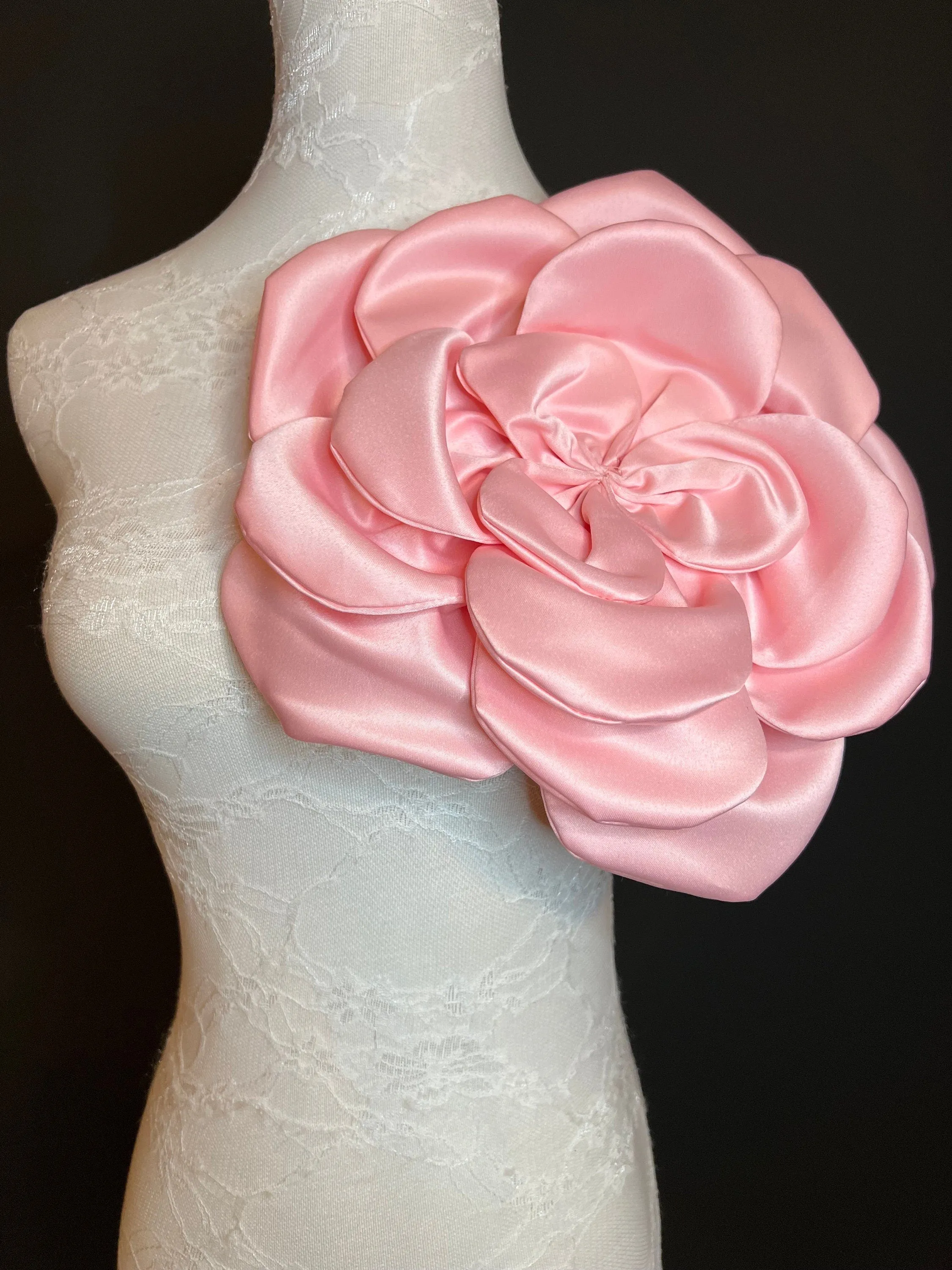 Oversized Large Corsage Flower, 9 colours, 11” Wide, 27cm, Pin on Corsage, Bridal, Clothing, Dress, Hat, Accessory, FAN Design