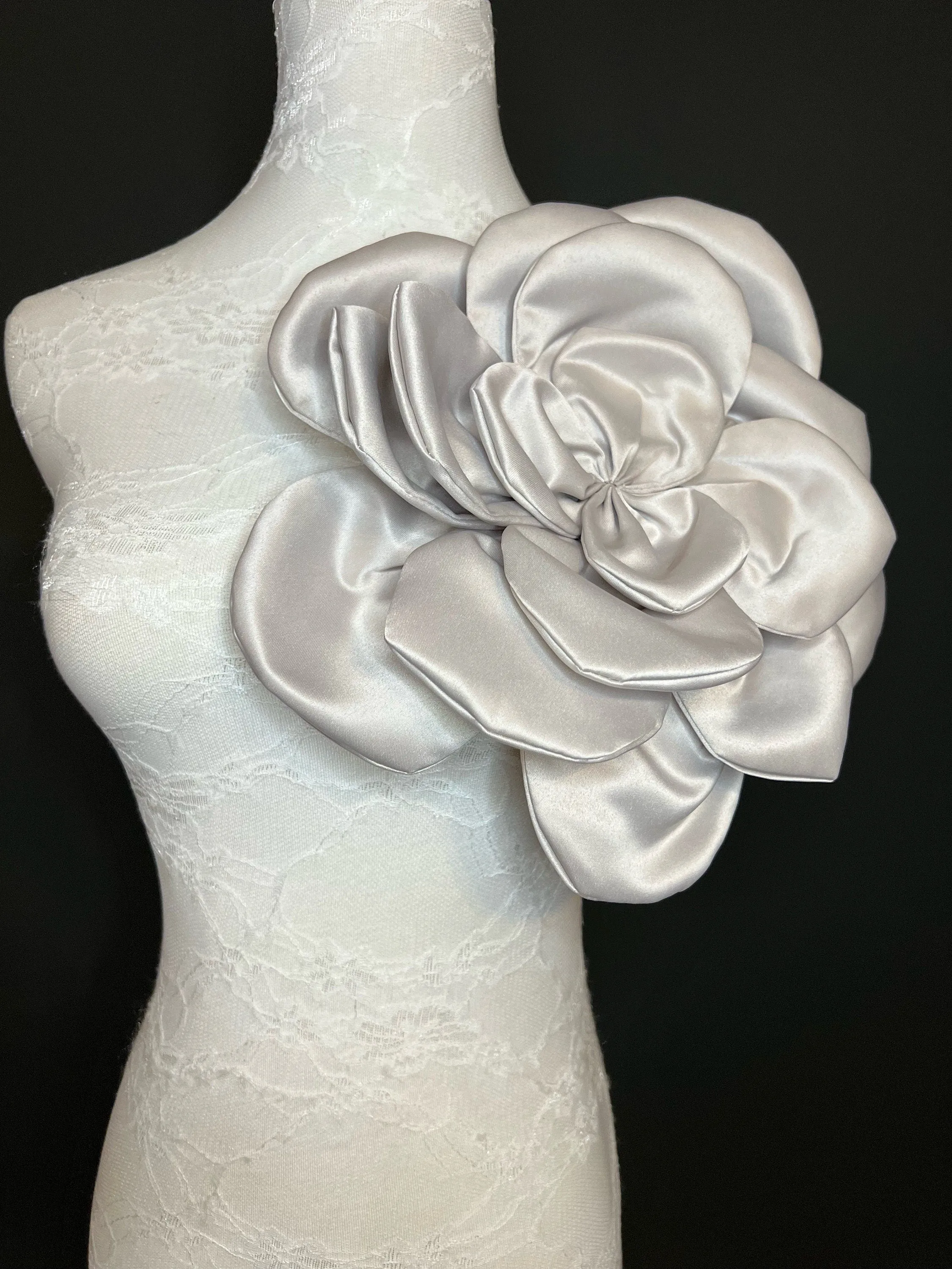 Oversized Large Corsage Flower, 9 colours, 11” Wide, 27cm, Pin on Corsage, Bridal, Clothing, Dress, Hat, Accessory, FAN Design