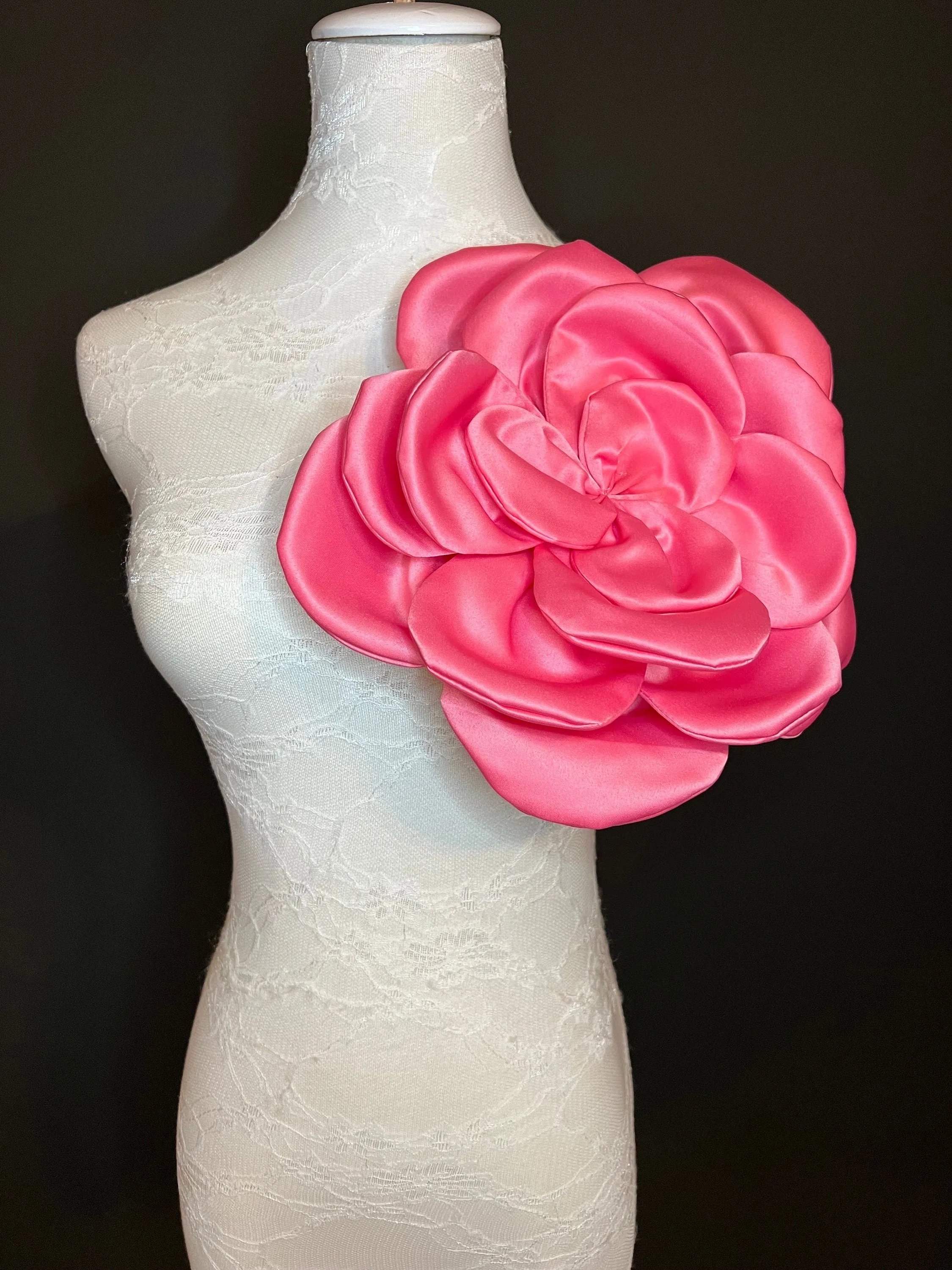 Oversized Large Corsage Flower, 9 colours, 11” Wide, 27cm, Pin on Corsage, Bridal, Clothing, Dress, Hat, Accessory, FAN Design
