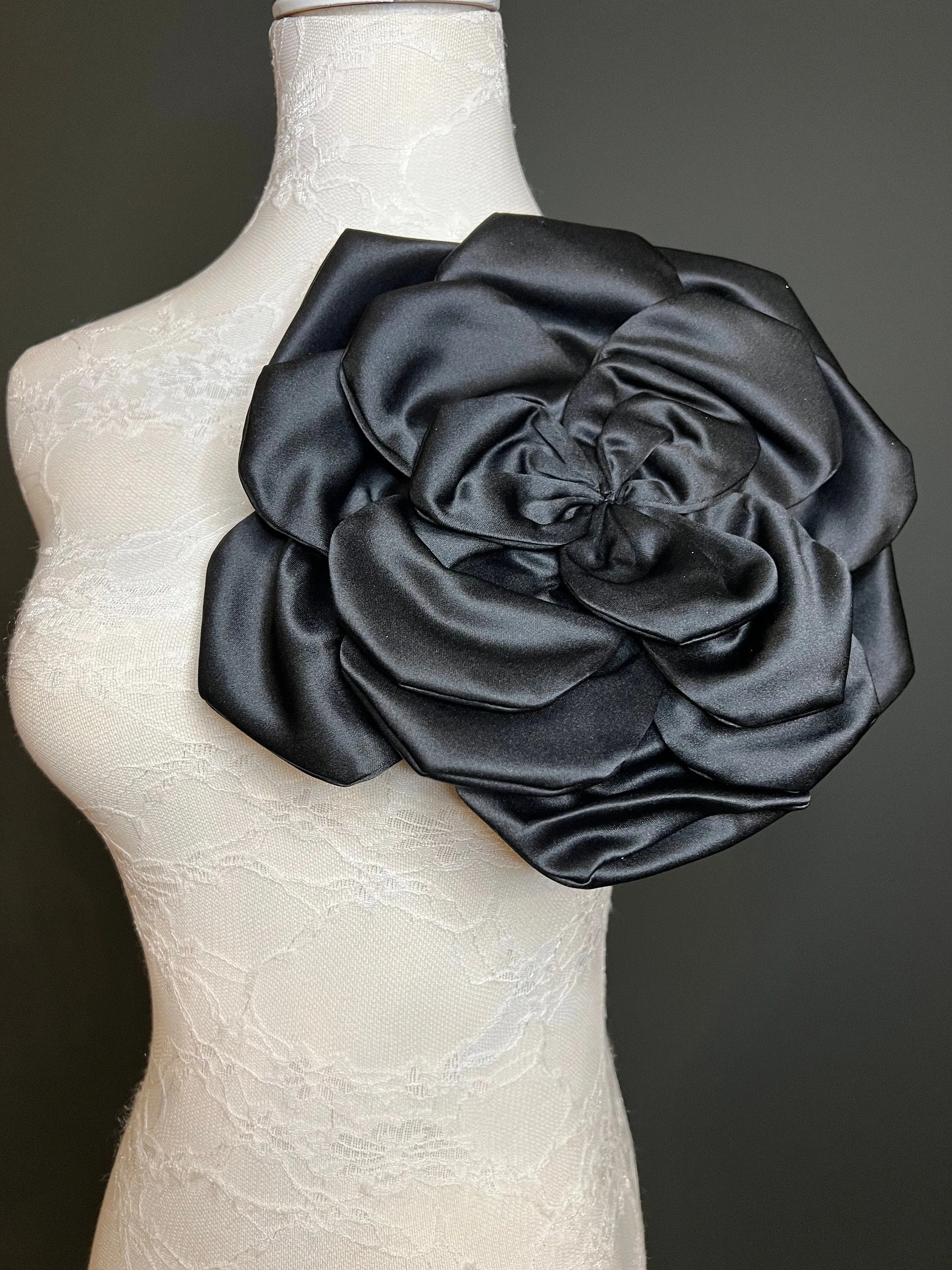 Oversized Large Corsage Flower, 9 colours, 11” Wide, 27cm, Pin on Corsage, Bridal, Clothing, Dress, Hat, Accessory, FAN Design