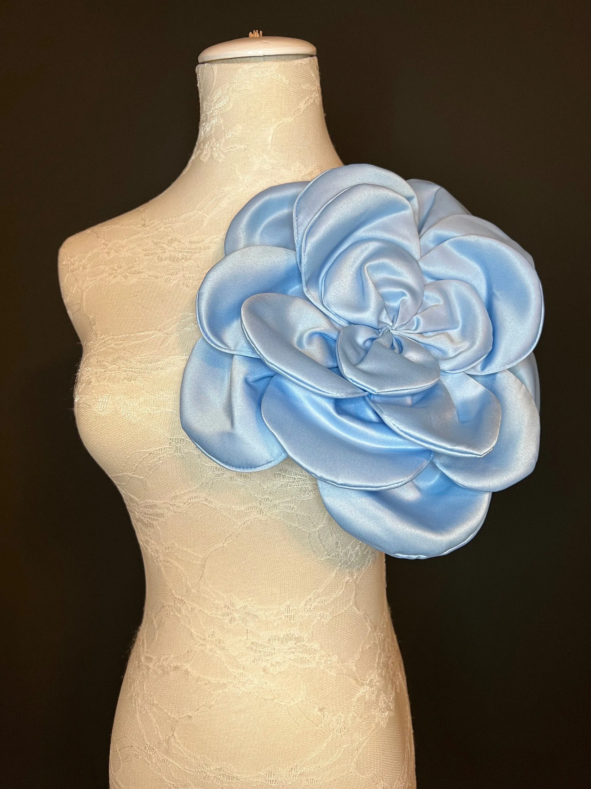 Oversized Large Corsage Flower, 9 colours, 11” Wide, 27cm, Pin on Corsage, Bridal, Clothing, Dress, Hat, Accessory, FAN Design