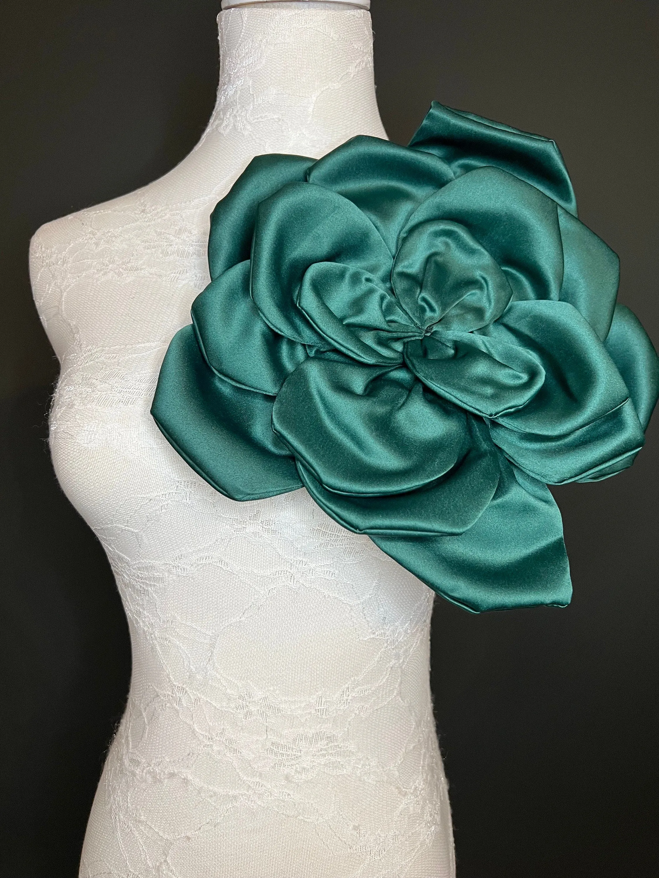 Oversized Large Corsage Flower, 9 colours, 11” Wide, 27cm, Pin on Corsage, Bridal, Clothing, Dress, Hat, Accessory, FAN Design