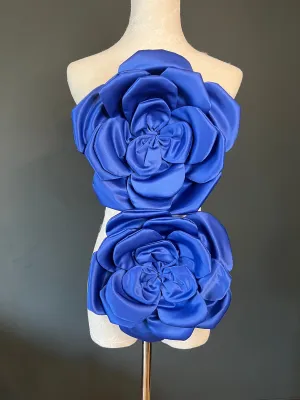 Oversized Large Corsage Flower, Royal Blue, 9 colours, 11” Wide, 27cm, Pin on Corsage, Bridal, Clothing, Dress, Hat, Accessory, FAN Design