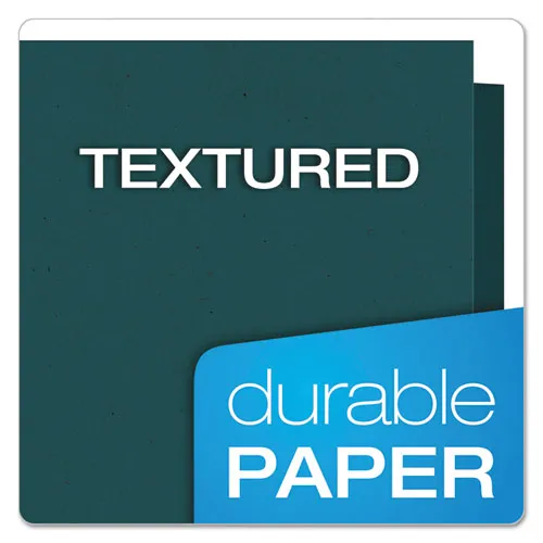 Oxford Earthwise By Oxford 100% Recycled Paper Twin-Pocket Portfolio, 100-Sheet Capacity, 11 X 8.5, Blue, 25/box