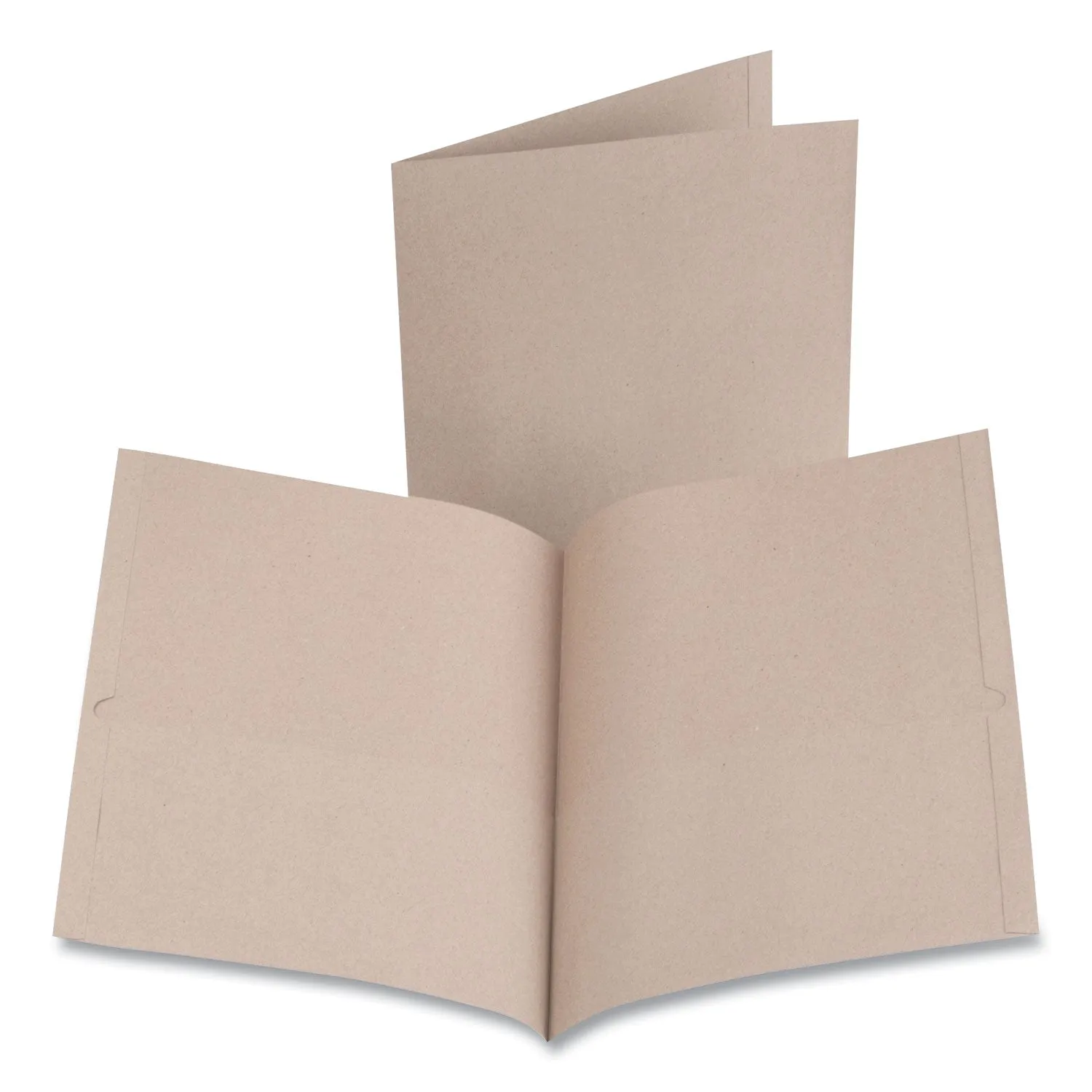 Oxford™ Earthwise By Oxford 100% Recycled Paper Twin-Pocket Portfolio, 100 Sheet Capacity, 11 X 8.5, Natural, 10/pack